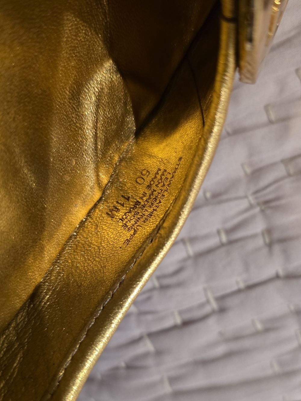 Tory Burch Metallic Gold Woven Logo Ballet Flats Size 11 M - Picture 7 of 9